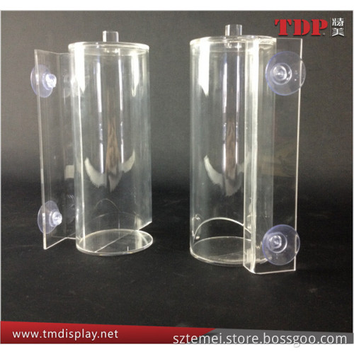 Wholesale Clear Cylinder Shape Cotton Pad Makeup Cotton Acrylic Plastic Dispenser Box